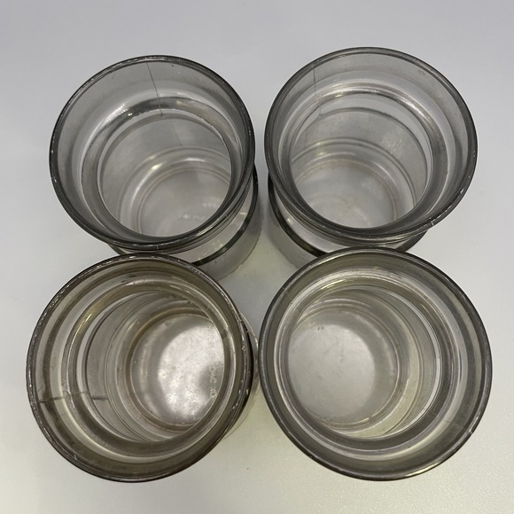 Vtg‎ 4 MCM Storage Jars Desk Organization Red Blue White Ball Lids Retro *Read - Picture 4 of 9